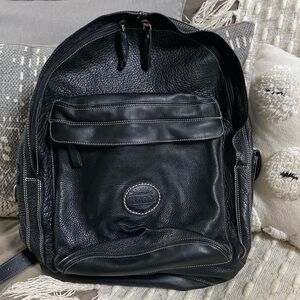 {Roots} Vintage Leather Large Backpack